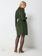 M&Co Green Corduroy Midi Shirt Dress - Image 3 of 6
