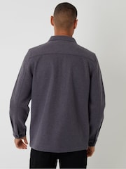 Threadbare Grey Faux Wool Button Up Shacket - Image 2 of 4