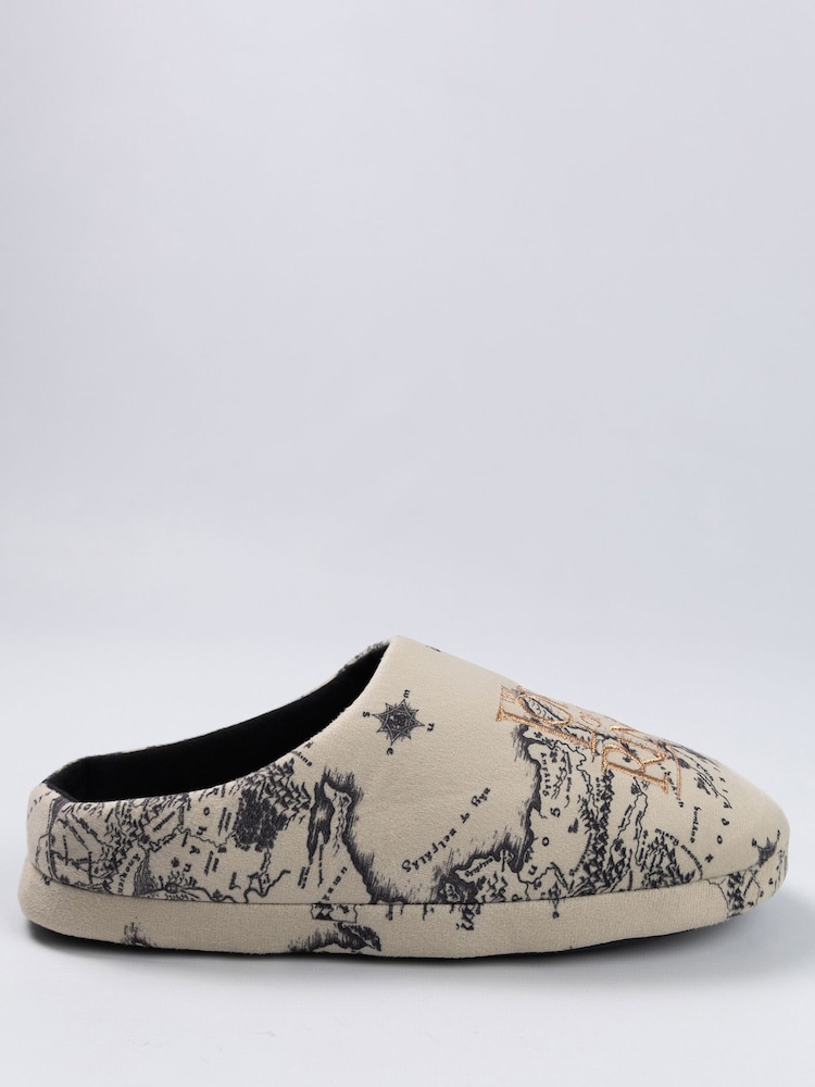 Vanilla Underground Brown Lord Of The Rings Logo Mule Slippers - Image 1 of 5 Vanilla Underground Brown Lord Of The Rings Logo Mule Slippers - Image 1 of 5