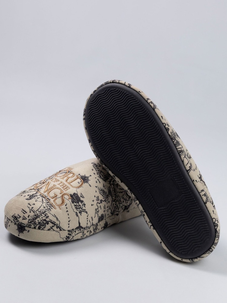 Vanilla Underground Brown Lord Of The Rings Logo Mule Slippers - Image 2 of 5 Vanilla Underground Brown Lord Of The Rings Logo Mule Slippers - Image 2 of 5