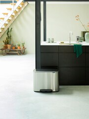 Brabantia Matt Steel Fingerprint Proof Bo 11 Plus 23L Pedal Bin - Image 1 of 5