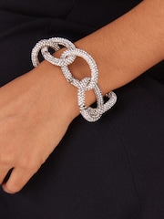 Silver Tone Sparkle Chain Bracelet - Image 4 of 6