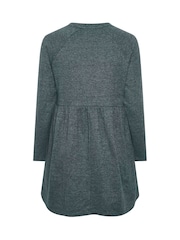 Yours Curve Grey Gathered Dress - Image 6 of 6