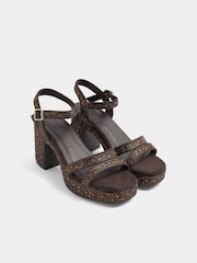 Қоңыр - Yours Curve Diamante Heel Sandals - 5суретінің 2 суреті