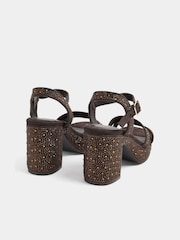 Қоңыр - Yours Curve Diamante Heel Sandals - 5суретінің 4 суреті