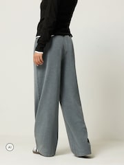 PixieGirl Petite Grey Acid Wash Wide Leg Joggers - Image 3 of 6