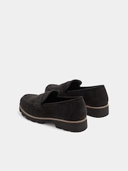 Yours Curve Black Extra Wide Fit Faux Suede Loafers - Image 4 of 5