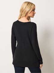 M&Co Black Peplum Cardigan - Image 3 of 6