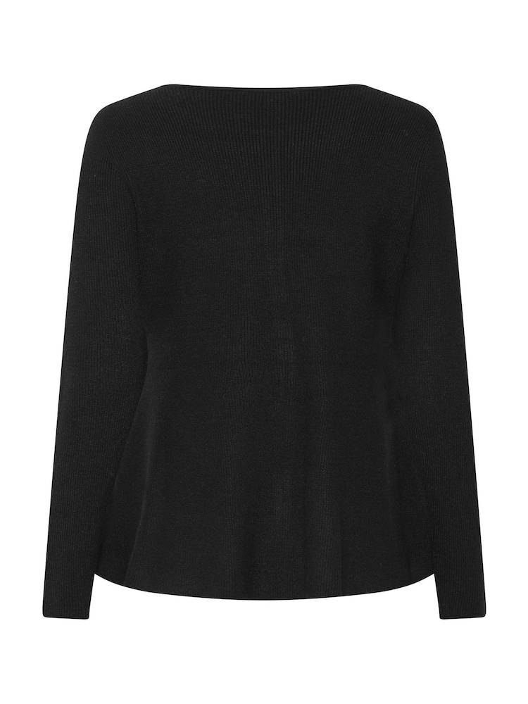 M&Co Black Peplum Cardigan - Image 6 of 6 M&Co Black Peplum Cardigan - Image 6 of 6