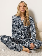 Long Tall Sally Blue Celestial Soft Touch Pyjamas Set - Image 1 of 6