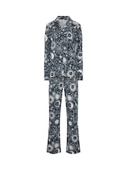 Long Tall Sally Blue Celestial Soft Touch Pyjamas Set - Image 5 of 6