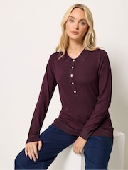 Lila - M&Co Halv Knappslå Jumper - Bild 1 av 7
