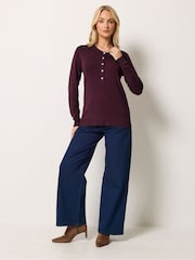 Lila - M&Co Halv Knappslå Jumper - Bild 3 av 7