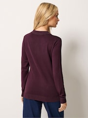 Lila - M&Co Halv Knappslå Jumper - Bild 4 av 7