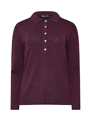 Lila - M&Co Halv Knappslå Jumper - Bild 6 av 7