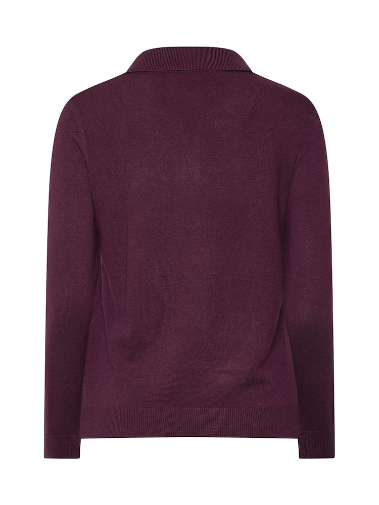Lila - M&Co Halv Knappslå Jumper - Bild 7 av 7