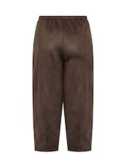 Yours Curve Brown Faux Suede Barrel Leg Trousers - Image 6 of 6
