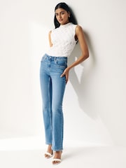 Mid Blue Wash Supersoft Bootcut Jeans - Image 2 of 6