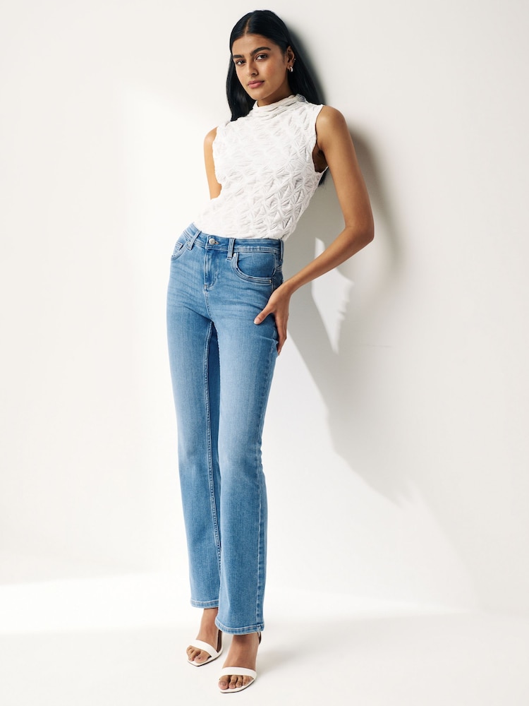 Mid Blue Wash Supersoft Bootcut Jeans - Image 2 of 6