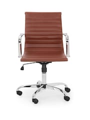 Julian Bowen Brown Gio Faux Leather Office Chair - Image 1 of 2