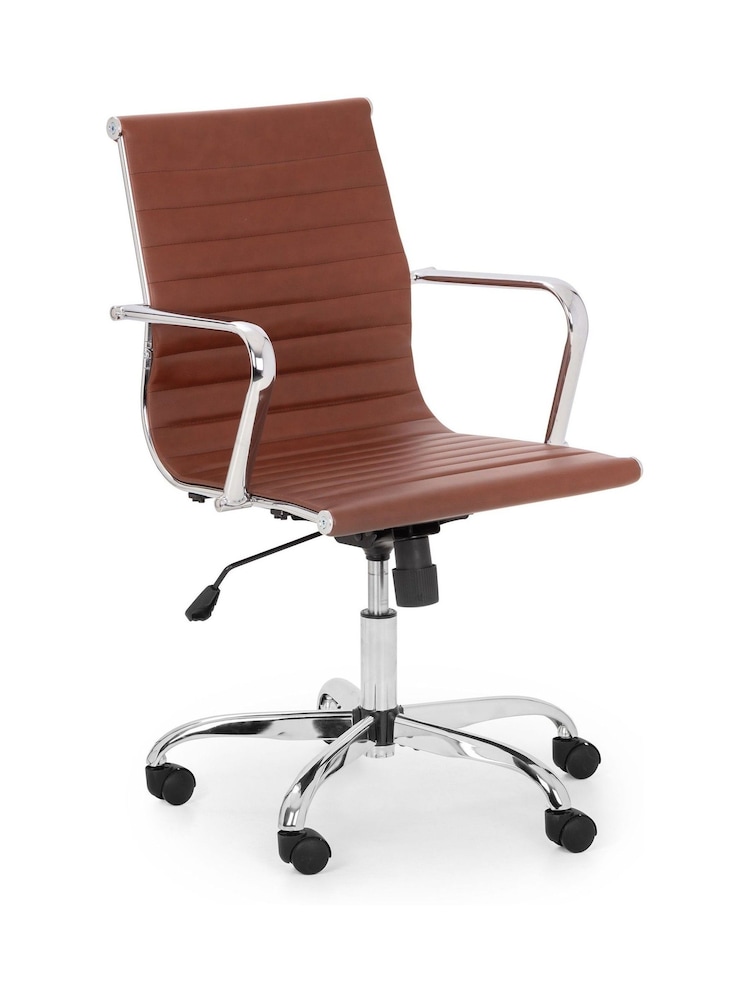 Julian Bowen Brown Gio Faux Leather Office Chair - Image 2 of 2