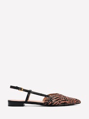 Boden Black Woven Detail Point Flats - Image 1 of 4