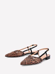 Boden Black Woven Detail Point Flats - Image 2 of 4