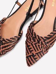 Boden Black Woven Detail Point Flats - Image 3 of 4