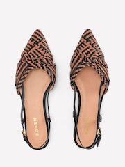 Boden Black Woven Detail Point Flats - Image 4 of 4