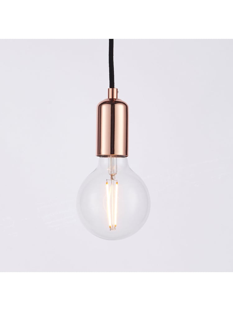 Gallery Home Copper Industrial 6 Cluster Chrome Ceiling Light Pendant - Image 2 of 4