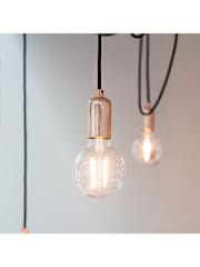 Gallery Home Copper Industrial 6 Cluster Chrome Ceiling Light Pendant - Image 3 of 4