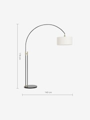 MADE.COM Brass Teo Arch Floor Lamp - Image 4 of 4