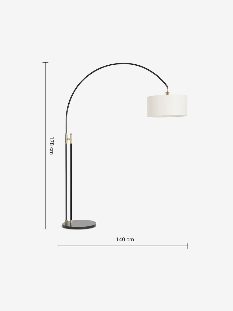 MADE.COM Brass Teo Arch Floor Lamp - Image 4 of 4