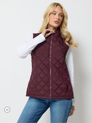 M&Co Purple Quilted Gilet - Image 1 of 6