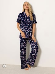 Long Tall Sally Blue Heart Soft Touch Pyjamas Set - Image 2 of 6