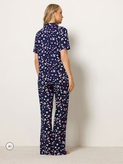 Long Tall Sally Blue Heart Soft Touch Pyjamas Set - Image 3 of 6