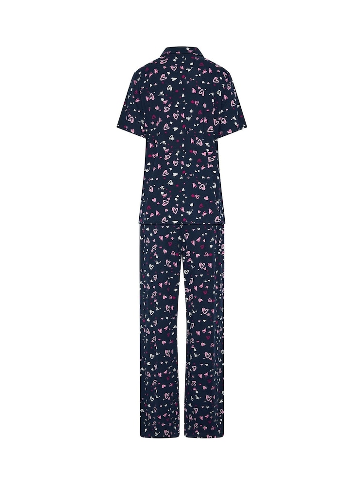 Long Tall Sally Blue Heart Soft Touch Pyjamas Set - Image 6 of 6 Long Tall Sally Blue Heart Soft Touch Pyjamas Set - Image 6 of 6