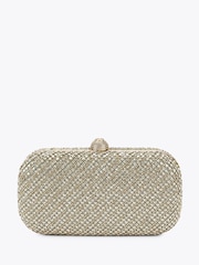Carvela Gold Cecilia Hard Clutch Bag - Image 1 of 5
