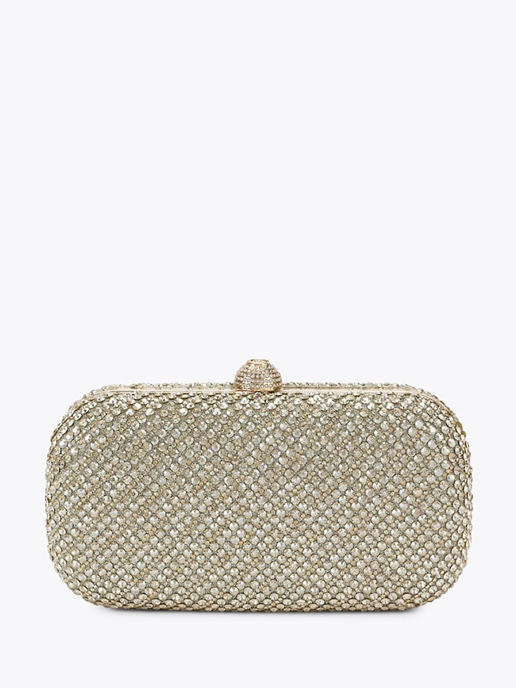 Carvela Gold Cecilia Hard Clutch Bag - Image 2 of 5