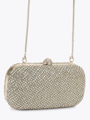 Carvela Gold Cecilia Hard Clutch Bag - Image 3 of 5
