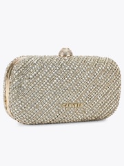 Carvela Gold Cecilia Hard Clutch Bag - Image 4 of 5