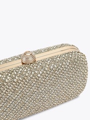 Carvela Gold Cecilia Hard Clutch Bag - Image 5 of 5