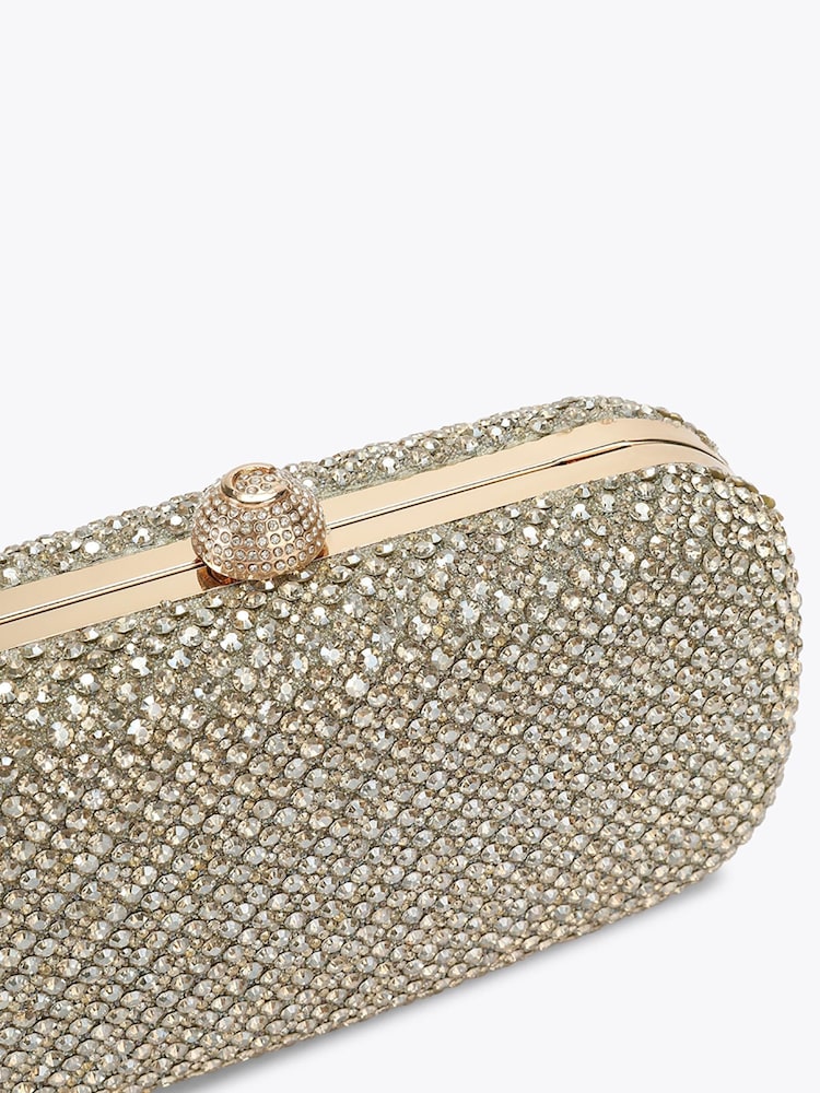 Carvela Gold Cecilia Hard Clutch Bag - Image 5 of 5