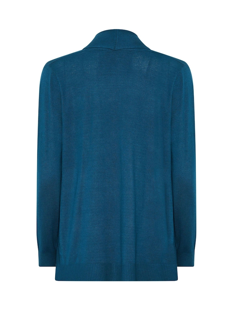 M&Co Blue Shawl Collar Cardigan - Image 6 of 6 M&Co Blue Shawl Collar Cardigan - Image 6 of 6