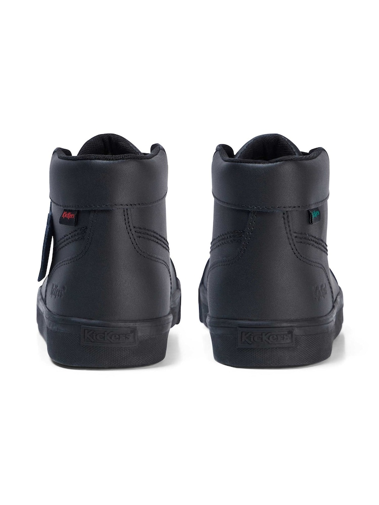 Kickers Black Youth Tovni Hi Leather Shoes - Image 4 of 13