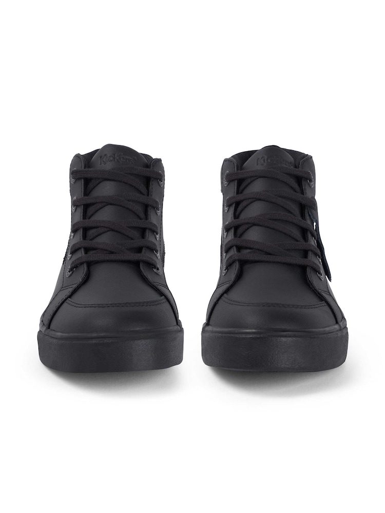 Kickers Black Youth Tovni Hi Leather Shoes - Image 5 of 13