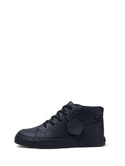 Kickers Black Youth Tovni Hi Leather Shoes - Image 6 of 13
