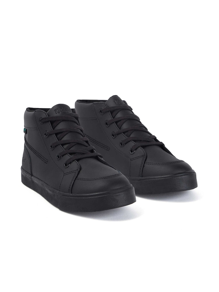 Kickers Black Youth Tovni Hi Leather Shoes - Image 7 of 13