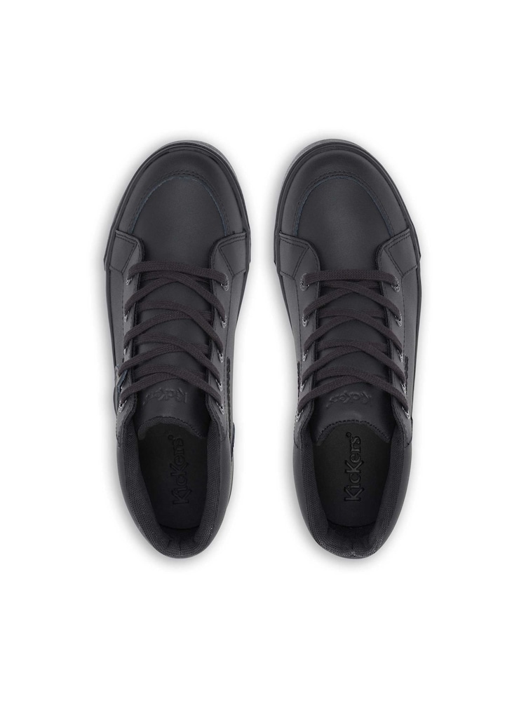Kickers Black Youth Tovni Hi Leather Shoes - Image 9 of 13