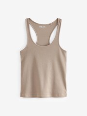 Green/Neutral/Red Ribbed Racer Vests 3 Pack - Image 6 of 9